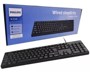 Teclado Alámbrico Philips K234 Negro